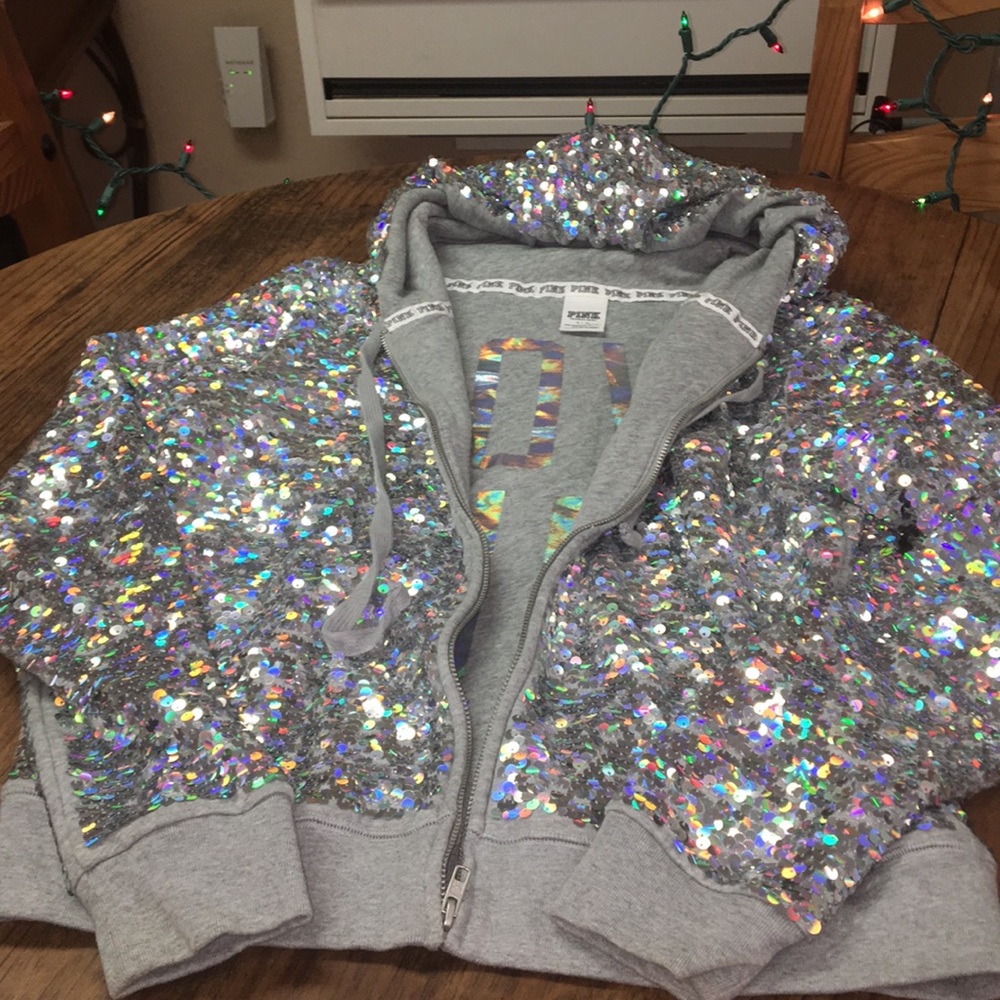 Pink sequins sweater